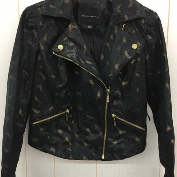 Rock & Republic Cropped Moto Jacket - Picture 2 of 8